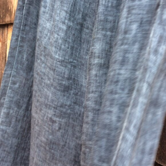 Inizio Italy Women Size S Linen Cropped Pants Buttons Blue/Gray Flowy Beachy - Picture 7 of 9